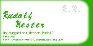 rudolf mester business card
